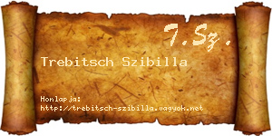 Trebitsch Szibilla névjegykártya